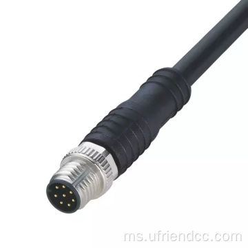 Kabel kabel kalis air bulat M8 Buckle Connector Cable